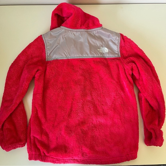 The North Face Girls Bright Pink and Gray Fleece Hooded Jacket size Toddler 6 - Picture 2 of 4